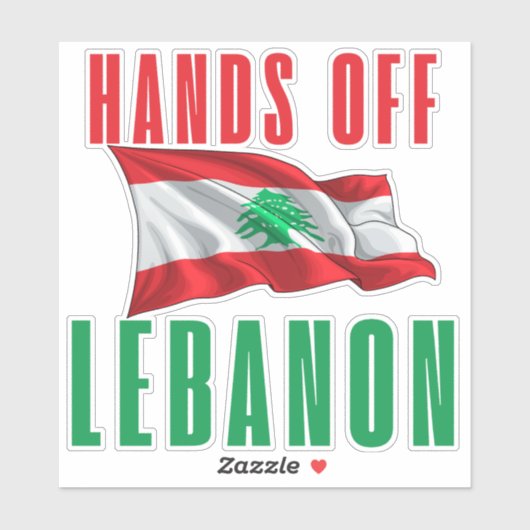 Hands Off Lebanon Aufkleber (Blatt)