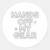 Hands Off My Gear" Vinyl Sticker (Vorderseite)
