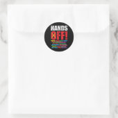 Hands Off Protest 2025-Aktivistenerprotest Runder Aufkleber (Tasche)