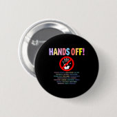 Hands Off Protest 2025 Button (Vorne & Hinten)
