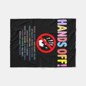 Hands Off Protest 2025 Fleecedecke (Vorderseite (Horizontal))