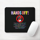 Hands Off Protest 2025 Mousepad (Mit Mouse)