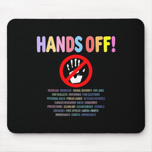 Hands Off Protest 2025 Mousepad (Vorne)