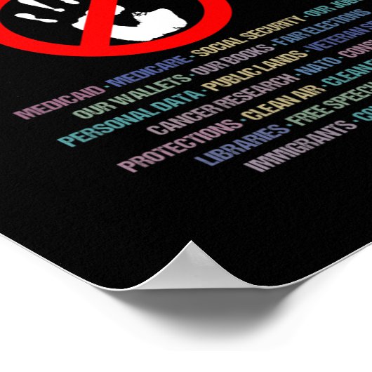 Hands Off Protest 2025 Poster (Ecke)