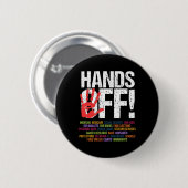 Hands Off Protest 5. April Widerstand Anti Trump Button (Vorne & Hinten)