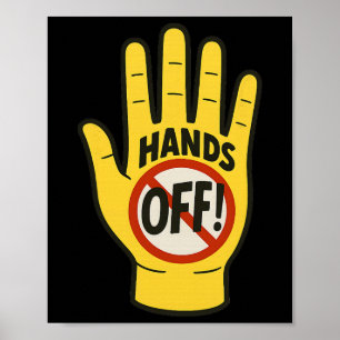 Hands Off Protest 5. April Widerstand Anti Trump Poster