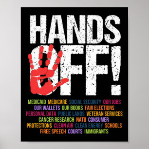 Hands Off Protest 5. April Widerstand Anti Trump Poster
