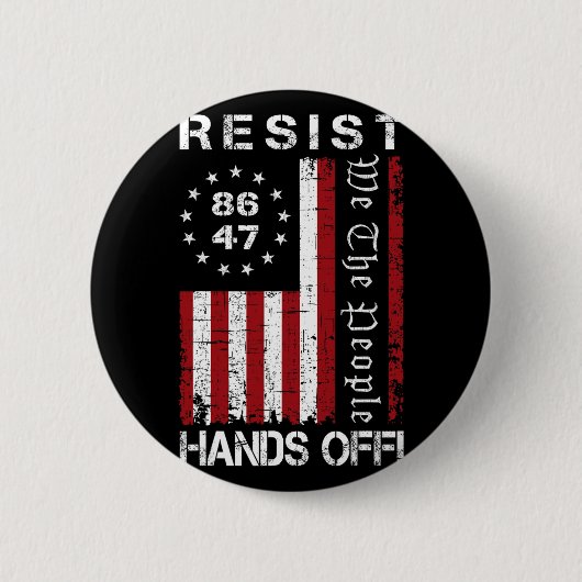 Hands Off Protest 86 47 8647 Protest Rett D Button (Vorderseite)