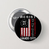 Hands Off Protest 86 47 8647 Protest Rett D Button (Vorne & Hinten)