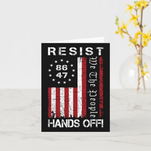 Hands Off Protest 86 47 8647 Protest Rett D Karte (Gelbe Blume)