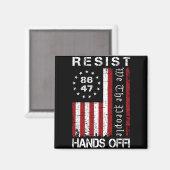 Hands Off Protest 86 47 8647 Protest Rett D Magnet (Vorderseite/Rückseite)