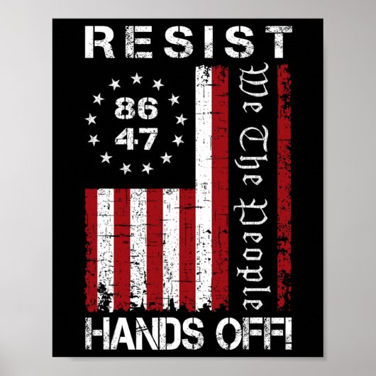 Hands Off Protest 86 47 8647 Protest Rett D Poster (Vorne)