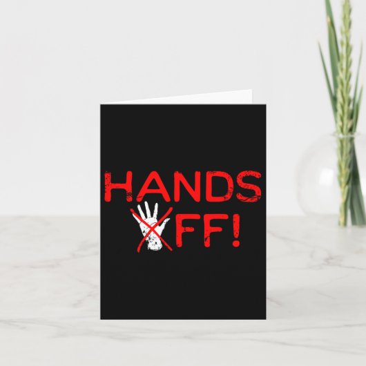 Hands Off Protest Resist Karte (Vorderseite)