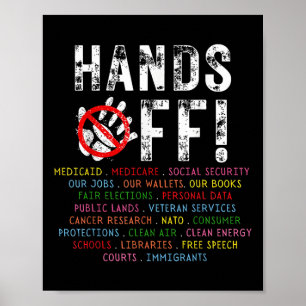 Hands Off Protest Samstag 5. April Männer 5 Frauen Poster