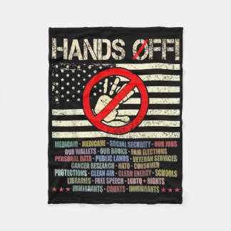 Hands Off Protest Samstag, 5. April Männer Frauen Fleecedecke