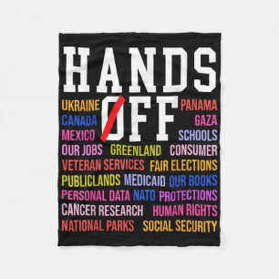 Hands Off Protest Samstag, 5. April Männer Frauen Fleecedecke