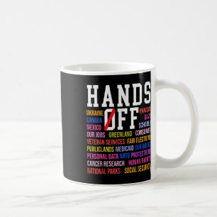 Hands Off Protest Samstag, 5. April Männer Frauen Kaffeetasse