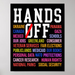 Hands Off Protest Samstag, 5. April Männer Frauen Poster