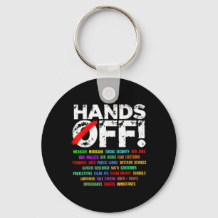 Hands Off Protest Samstag 5. April Männer Frauen _ Schlüsselanhänger