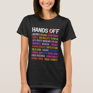 Hands Off Protest Samstag, 5. April Männer Frauen  T-Shirt