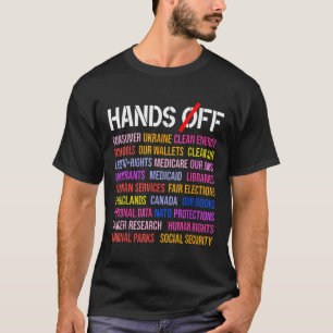 Hands Off Protest Samstag, 5. April Männer Frauen T-Shirt