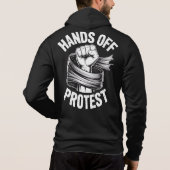 Hands Off Protest Statement Apparel Hoodie (Rückseite)