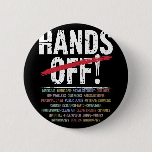 Hands Off Protest T - Shirt2.png Button