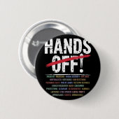 Hands Off Protest T - Shirt2.png Button (Vorne & Hinten)
