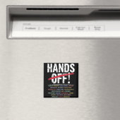 Hands Off Protest T - Shirt2.png Magnet (In Situ (Geschirrspüler))