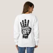 Hands Off Protest Vote Rights Healthcare Education Sweatshirt (Schwarz voll)