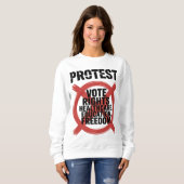 Hands Off Protest Vote Rights Healthcare Education Sweatshirt (Vorne ganz)