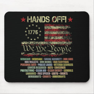 Hands Off Shirt Protest Männer Frauen T - Shirt.pn Mousepad