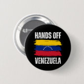 Hands Off Venezuela Button (Vorne & Hinten)