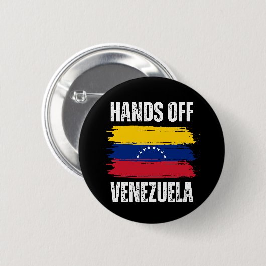Hands Off Venezuela Button (Vorne & Hinten)