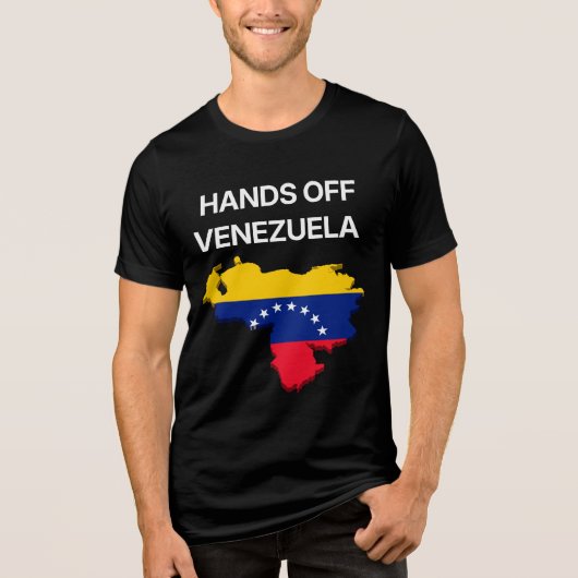 Hands Off Venezuela Tri-Blend Shirt (Vorderseite)