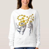 Hands Outstretched with Golden Globes Sweatshirt (Vorderseite)