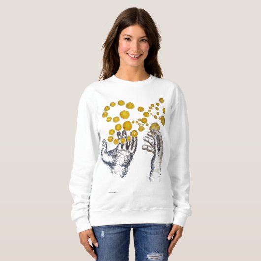 Hands Outstretched with Golden Globes Sweatshirt (Vorne ganz)