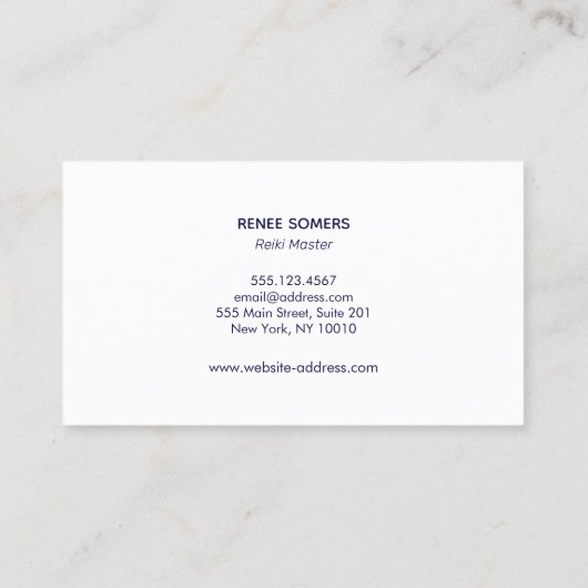 Hands Reiki Master Energy Worker Visitenkarte (Rückseite)