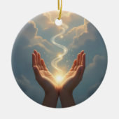 Hands Set the Soul Free, peace, sympathy  Keramik Ornament (Vorne)