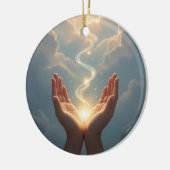 Hands Set the Soul Free, peace, sympathy  Keramik Ornament (Links)