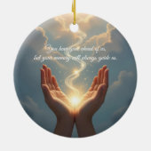 Hands Set the Soul Free, peace, sympathy  Keramik Ornament (Hinten)