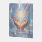 Hands Set the Soul Free, sympathy  Ornament Aus Glas (Vorderseite links)