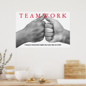 Hands Teamwork Inspiration Motivierend Zitat Poster (Küche)