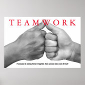 Hands Teamwork Inspiration Motivierend Zitat Poster (Vorne)