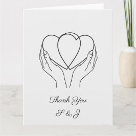 Hands Wedding Thank You Card Dankeskarte