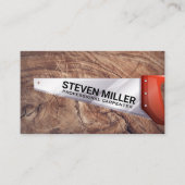 Handsäge | Holz-Hintergrund schneiden Visitenkarte (Vorderseite)