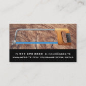 Handsäge | Holzkörner Visitenkarte (Rückseite)