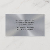 Handsägesymbol | Metallischer Hintergrund Visitenkarte (Rückseite)