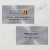 Handsägesymbol | Metallischer Hintergrund Visitenkarte (Vorne/Hinten)