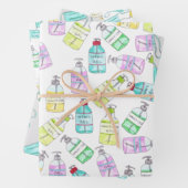 Handsanitizer Gel Flaschen Wasserfarbe Geschenkpapier Set (Beispiel)